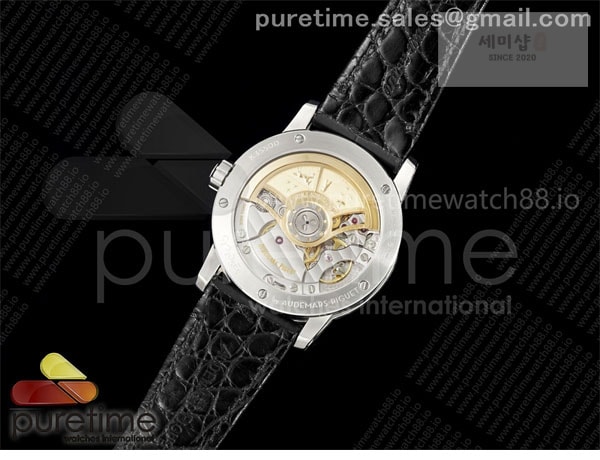 Audemars Piguet APS공장 오데마피게 로얄오크 15210 CODE 11.59 스틸 블랙다이얼 가죽스트랩 Code 11.59 SS 15210 APSF 1_1 Best Edition Black Dial on Black Leather Strap SA4302 Super Clone 시계 7번 이미지