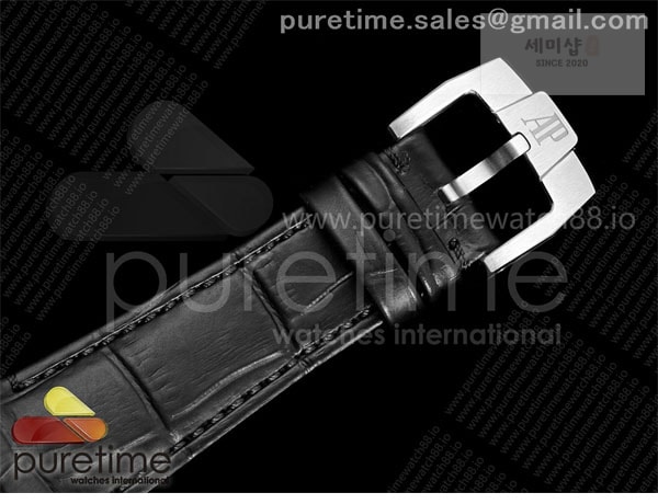 Audemars Piguet APS공장 오데마피게 로얄오크 15210 CODE 11.59 스틸 블랙다이얼 가죽스트랩 Code 11.59 SS 15210 APSF 1_1 Best Edition Black Dial on Black Leather Strap SA4302 Super Clone 시계 33번 이미지