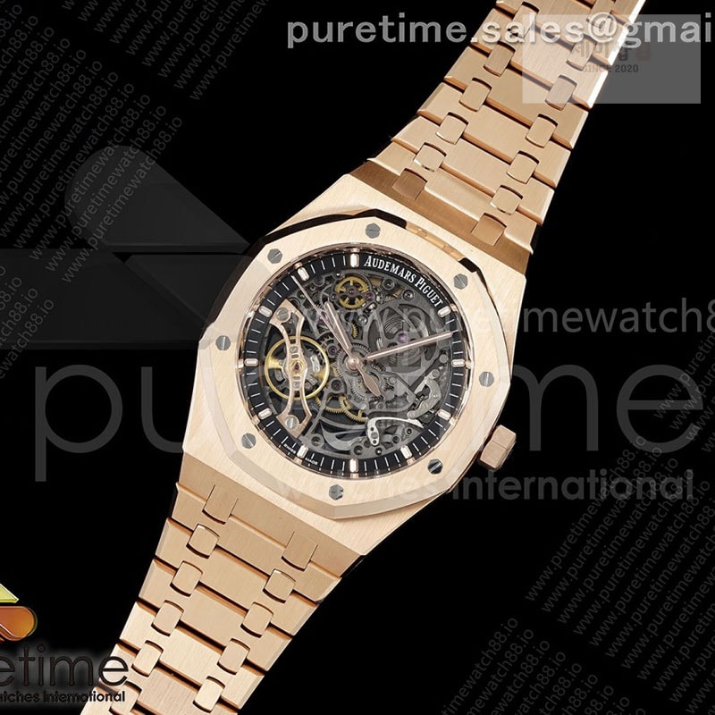Audemars Piguet THB공장 오데마피게 로얄오크 41 오픈워크 15407 로즈골드금통 스켈레톤다이얼 브레이슬릿 Royal Oak 41mm Openworked 15407 RG THBF 1_1 Best Edition on RG Bracelet SA3132 V2 시계 1번 이미지