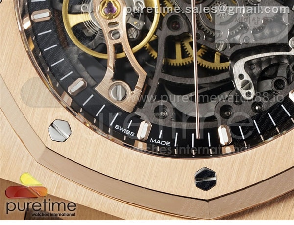 Audemars Piguet THB공장 오데마피게 로얄오크 41 오픈워크 15407 로즈골드금통 스켈레톤다이얼 브레이슬릿 Royal Oak 41mm Openworked 15407 RG THBF 1_1 Best Edition on RG Bracelet SA3132 V2 시계 4번 이미지