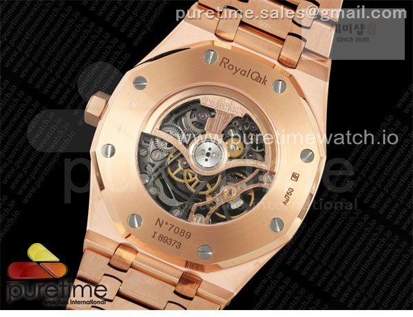 Audemars Piguet THB공장 오데마피게 로얄오크 41 오픈워크 15407 로즈골드금통 스켈레톤다이얼 브레이슬릿 Royal Oak 41mm Openworked 15407 RG THBF 1_1 Best Edition on RG Bracelet SA3132 V2 시계 10번 이미지
