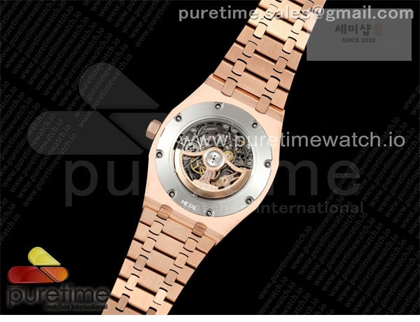 Audemars Piguet THB공장 오데마피게 로얄오크 41 오픈워크 15407 로즈골드금통 스켈레톤다이얼 브레이슬릿 Royal Oak 41mm Openworked 15407 RG THBF 1_1 Best Edition on RG Bracelet SA3132 V2 시계 11번 이미지