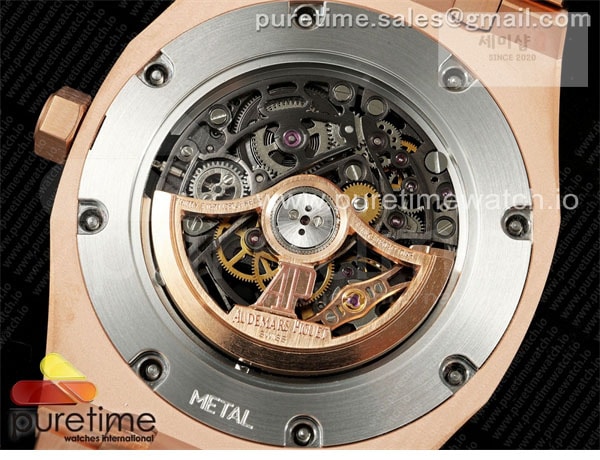 Audemars Piguet THB공장 오데마피게 로얄오크 41 오픈워크 15407 로즈골드금통 스켈레톤다이얼 브레이슬릿 Royal Oak 41mm Openworked 15407 RG THBF 1_1 Best Edition on RG Bracelet SA3132 V2 시계 13번 이미지