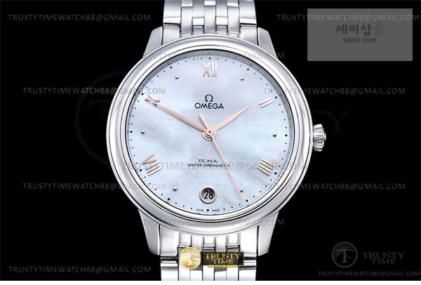 Omega VS공장 오메가 드 빌 스틸 화이트자개다이얼 로즈골드인덱스 브레이슬릿 De Ville Prestige 34mm SS_SS M-Wht_RG VSF A8800 시계 22번 이미지
