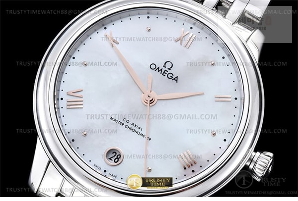 Omega VS공장 오메가 드 빌 스틸 화이트자개다이얼 로즈골드인덱스 브레이슬릿 De Ville Prestige 34mm SS_SS M-Wht_RG VSF A8800 시계 20번 이미지