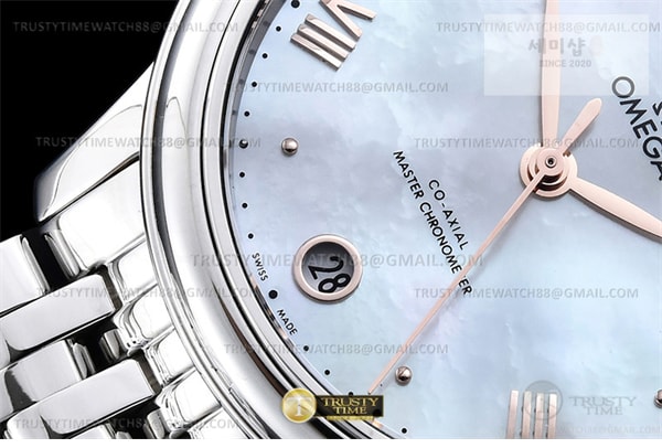 Omega VS공장 오메가 드 빌 스틸 화이트자개다이얼 로즈골드인덱스 브레이슬릿 De Ville Prestige 34mm SS_SS M-Wht_RG VSF A8800 시계 4번 이미지