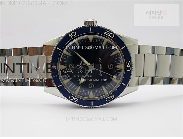 Omega VS공장 오메가 씨마스터 헤리티지 블루다이얼 브레이슬릿 Seamaster 300 Heritage VSF 1_1 Best Edition Blue Dial on SS Bracelet A8912 Super Clone 시계 8번 이미지