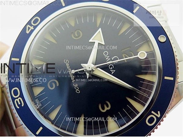Omega VS공장 오메가 씨마스터 헤리티지 블루다이얼 브레이슬릿 Seamaster 300 Heritage VSF 1_1 Best Edition Blue Dial on SS Bracelet A8912 Super Clone 시계 9번 이미지