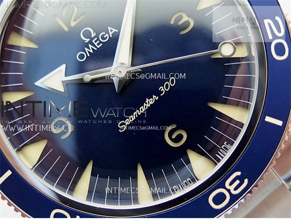 Omega VS공장 오메가 씨마스터 헤리티지 블루다이얼 브레이슬릿 Seamaster 300 Heritage VSF 1_1 Best Edition Blue Dial on SS Bracelet A8912 Super Clone 시계 22번 이미지