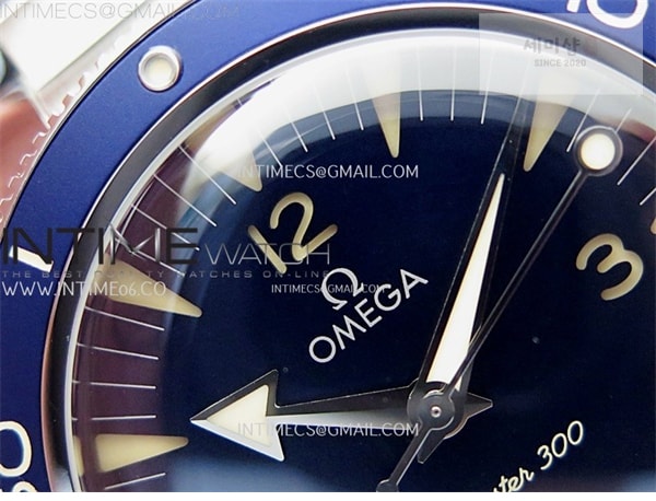 Omega VS공장 오메가 씨마스터 헤리티지 블루다이얼 브레이슬릿 Seamaster 300 Heritage VSF 1_1 Best Edition Blue Dial on SS Bracelet A8912 Super Clone 시계 25번 이미지