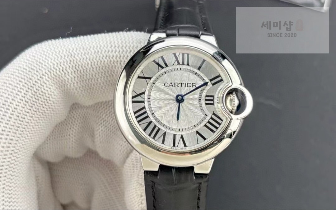 카르티에 까르띠에 발롱 블루 워치 28mm / 33mm 쿼츠 WSBB0034 블랙 밴드 시계 9번 이미지
