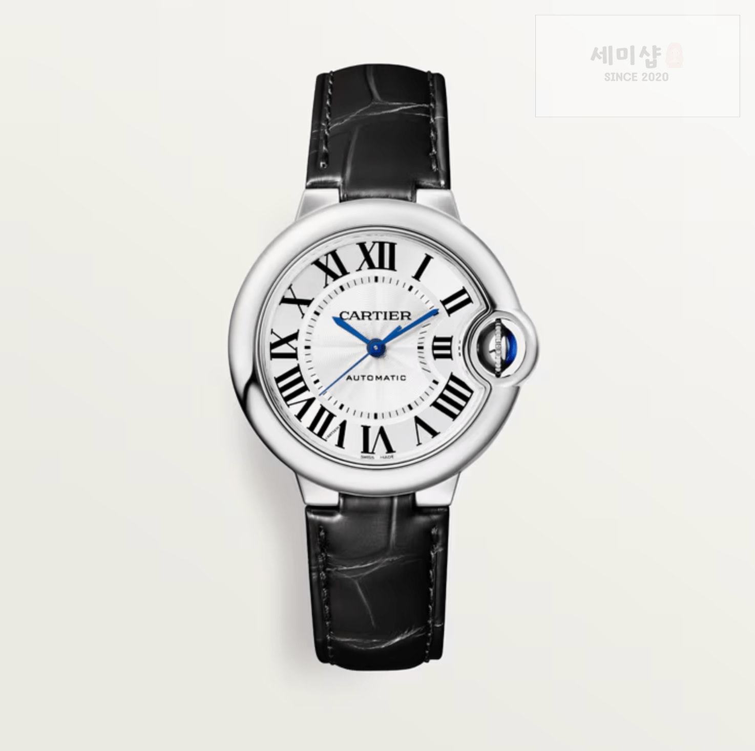 카르티에 까르띠에 발롱 블루 워치 33mm 오토메틱 블랙 밴드 WSBB0030 시계 3번 이미지