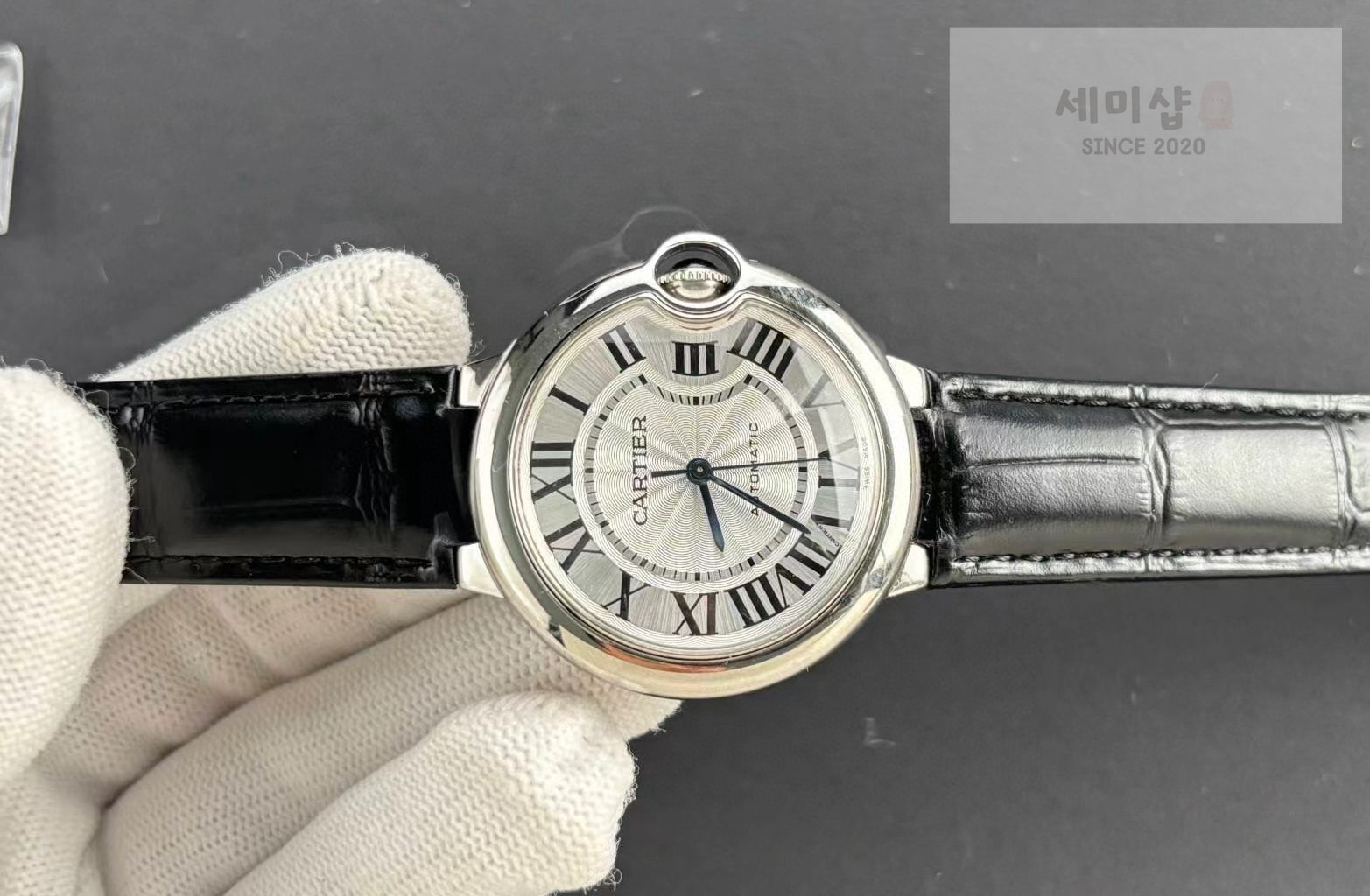 카르티에 까르띠에 발롱 블루 워치 33mm 오토메틱 블랙 밴드 WSBB0030 시계 5번 이미지