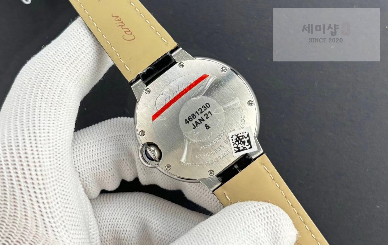 카르티에 까르띠에 발롱 블루 워치 33mm 오토메틱 블랙 밴드 WSBB0030 시계 9번 이미지
