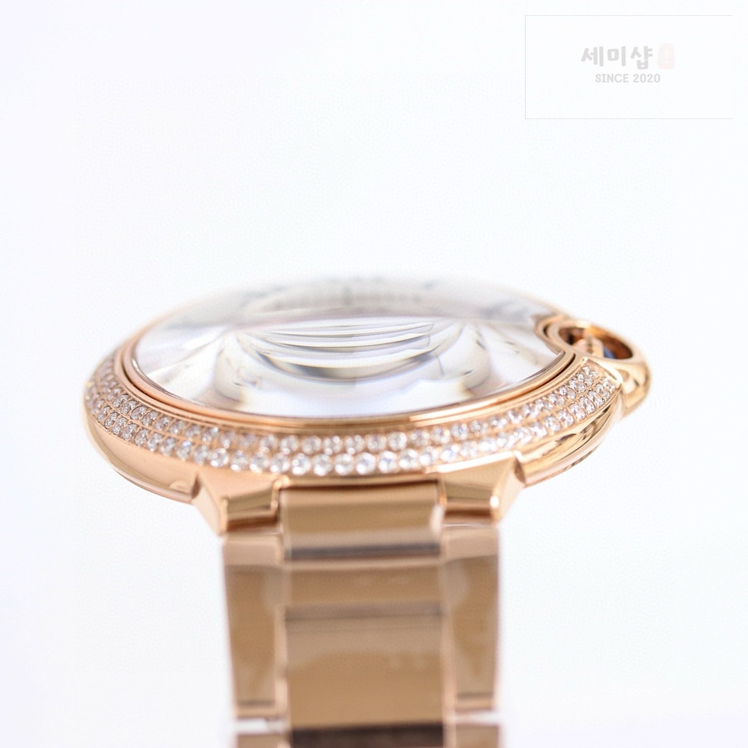 카르티에 까르띠에 발롱 블루 워치 40mm 오토메틱 로즈 골드 다이아 베젤 WE9008Z3 시계 7번 이미지