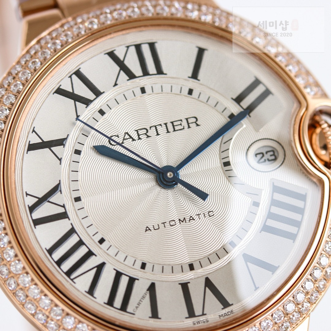 카르티에 까르띠에 발롱 블루 워치 40mm 오토메틱 로즈 골드 다이아 베젤 WE9008Z3 시계 3번 이미지