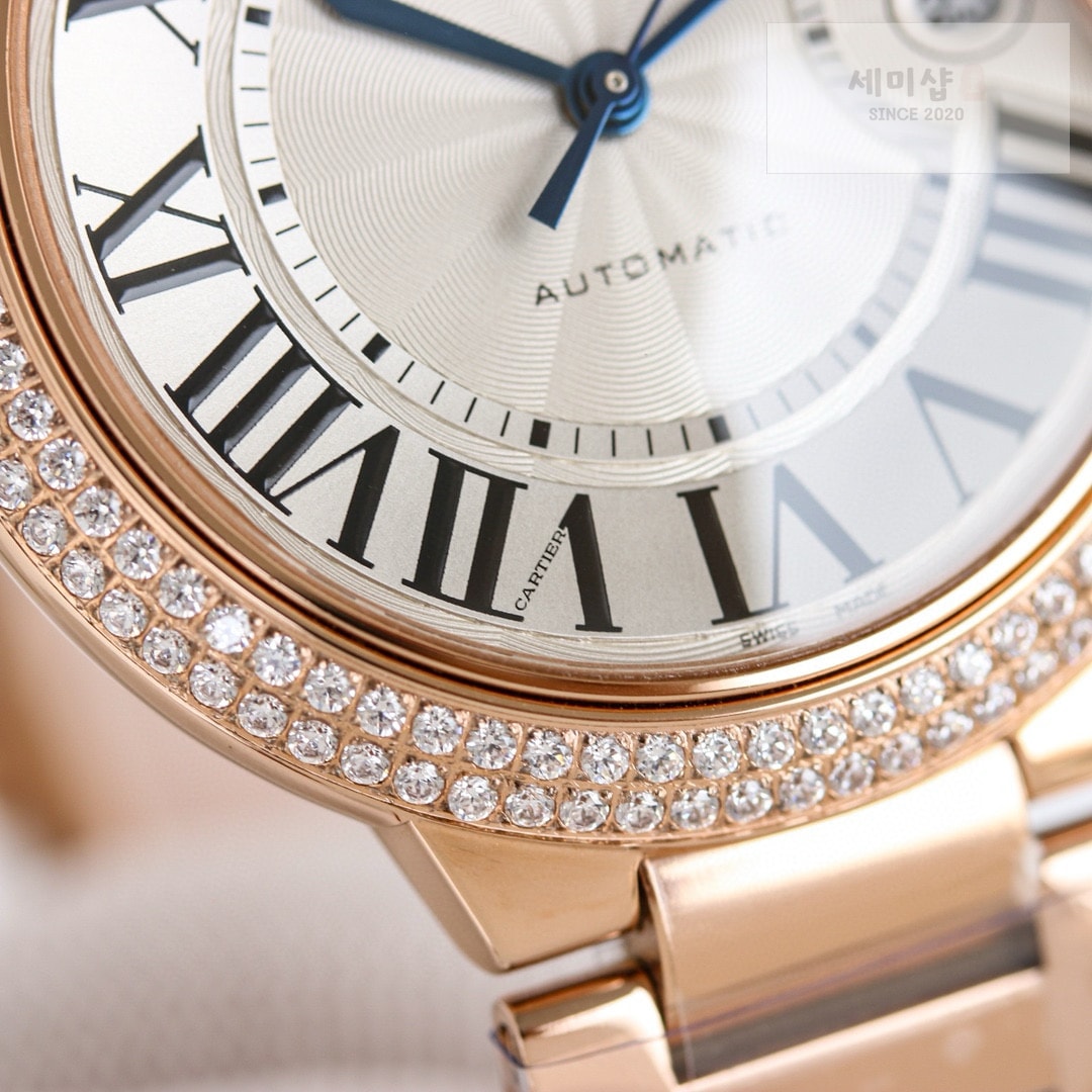 카르티에 까르띠에 발롱 블루 워치 40mm 오토메틱 로즈 골드 다이아 베젤 WE9008Z3 시계 6번 이미지