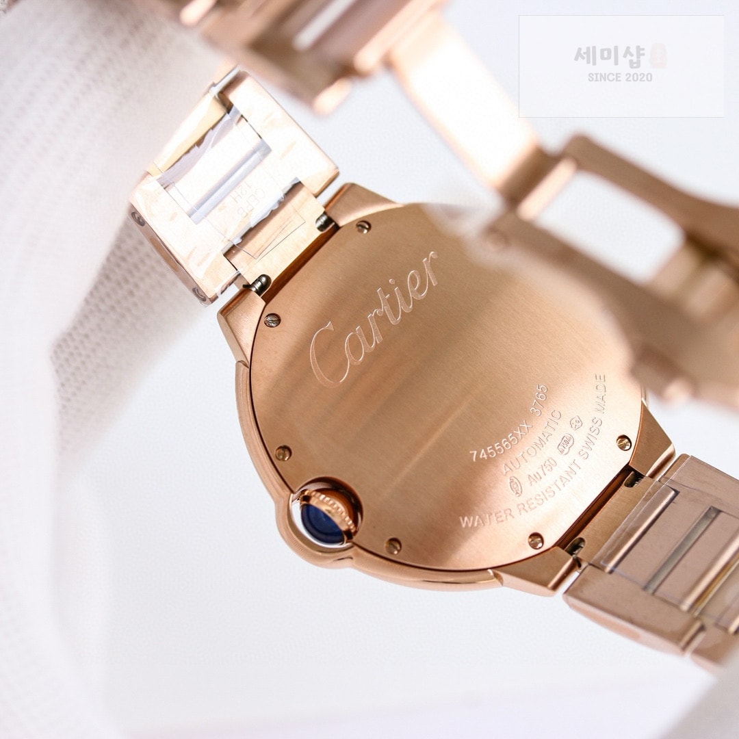 카르티에 까르띠에 발롱 블루 워치 40mm 오토메틱 로즈 골드 다이아 베젤 WE9008Z3 시계 10번 이미지