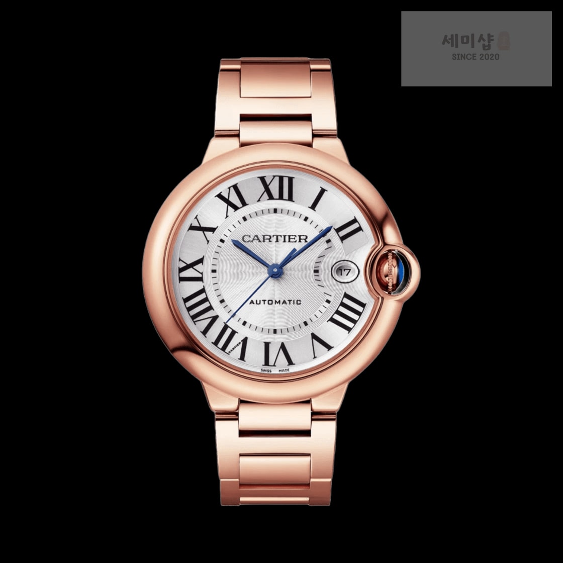 카르티에 까르띠에 발롱 블루 워치 40mm 오토메틱 로즈 골드 WGBB0039 시계 5번 이미지