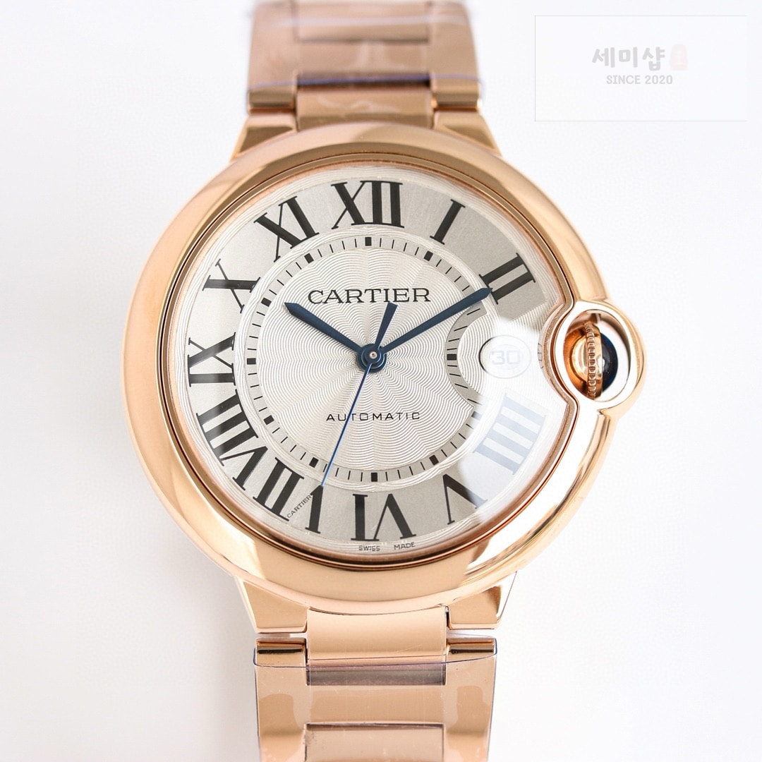 카르티에 까르띠에 발롱 블루 워치 40mm 오토메틱 로즈 골드 WGBB0039 시계 8번 이미지