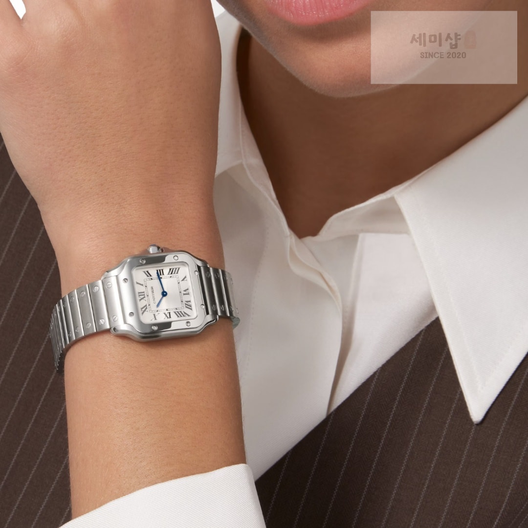 카르티에 카르티에 Santos Ladies 28mm W20056D6 Quartz Silver 시계 14번 이미지