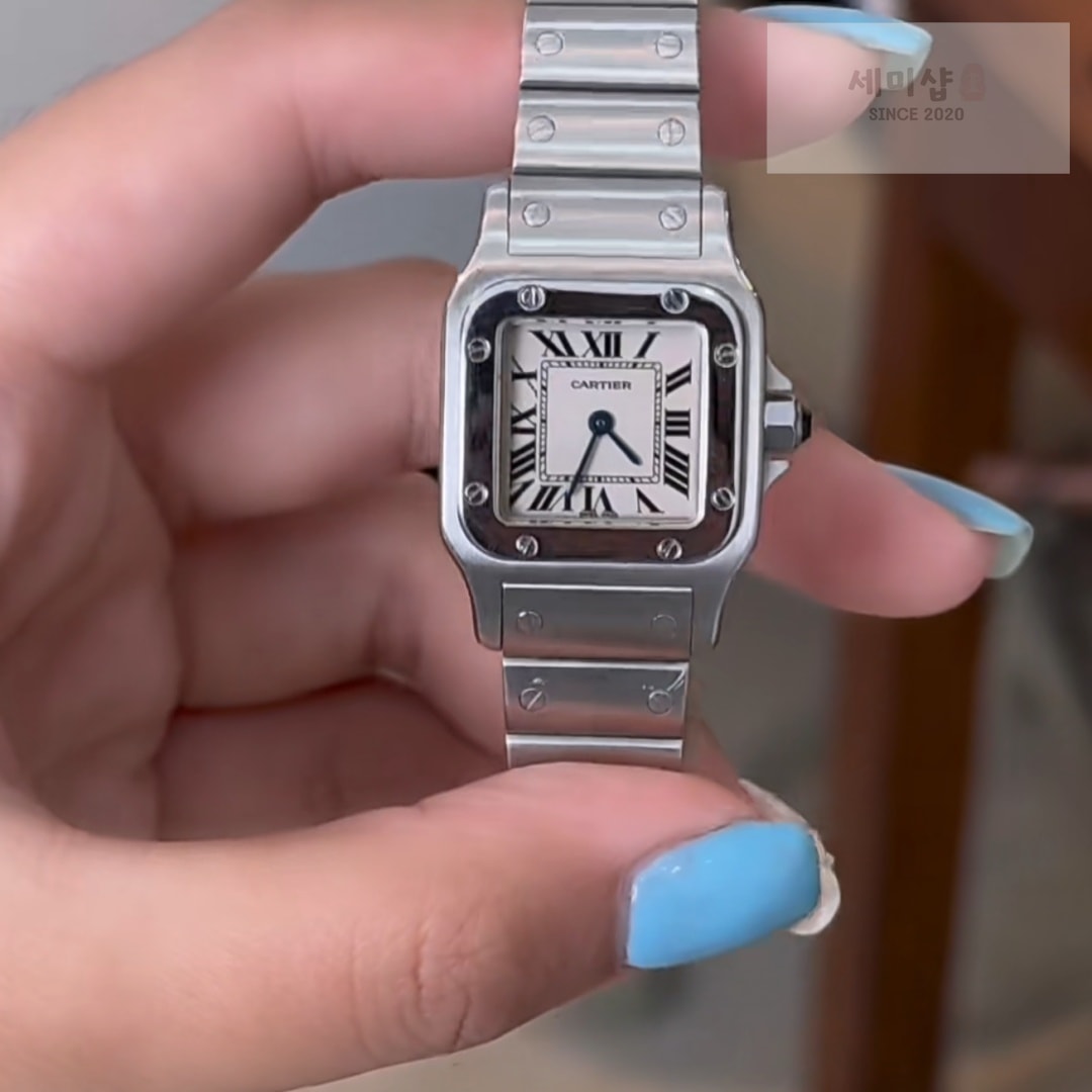 카르티에 카르티에 Santos Ladies 28mm W20056D6 Quartz Silver 시계 17번 이미지
