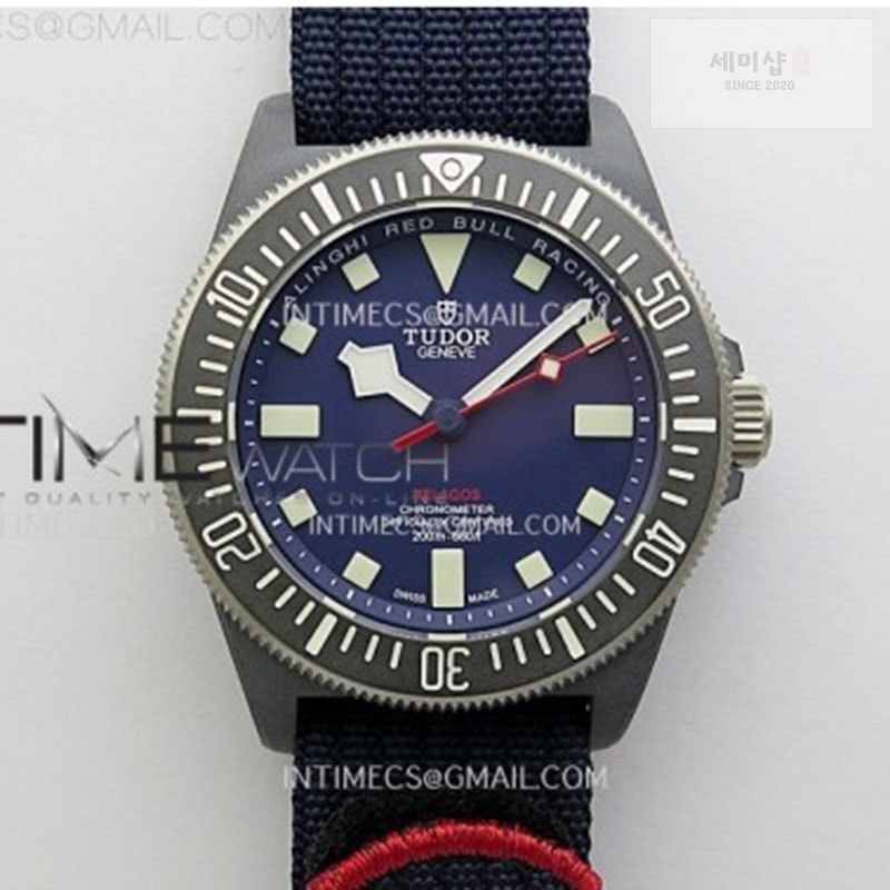Tudor M+공장 튜더 펠라고스 블루다이얼 블랙베젤 나일론스트랩 Pelagos M25707KN_24-0001 Carbon M+F 1_1 V4 Best Edition Blue dial Black Bezel on Nylon Strap Miyota 8N-24 시계 17번 이미지