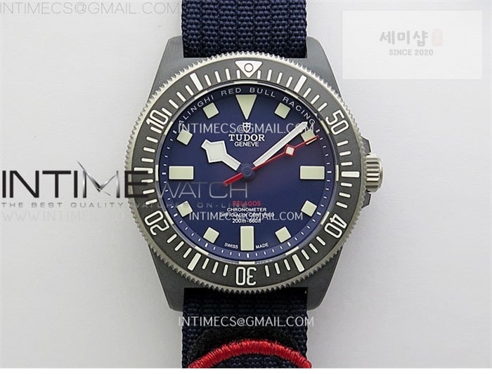 Tudor M+공장 튜더 펠라고스 블루다이얼 블랙베젤 나일론스트랩 Pelagos M25707KN_24-0001 Carbon M+F 1_1 V4 Best Edition Blue dial Black Bezel on Nylon Strap Miyota 8N-24 시계 1번 이미지