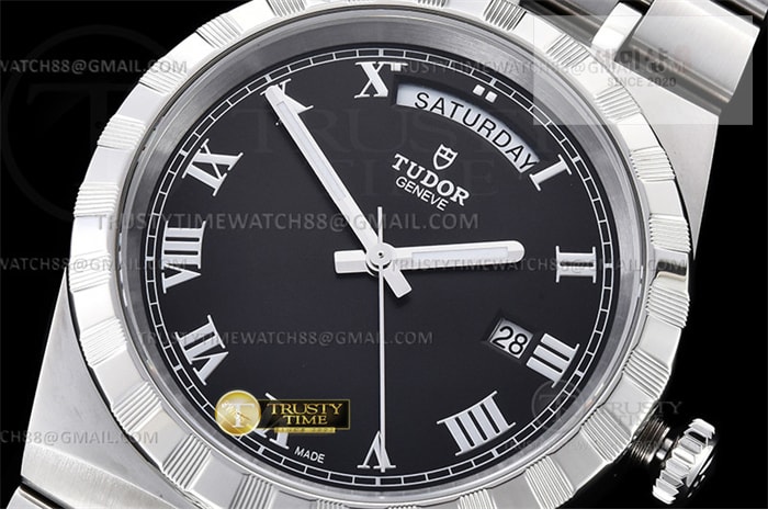 Tudor V7공장 튜더 로얄 28600 스틸 블랙다이얼 로만인덱스 브레이슬릿 Tudor Royal 28600 41mm SS_SS Blk_Rmn V7F A2836 시계 20번 이미지