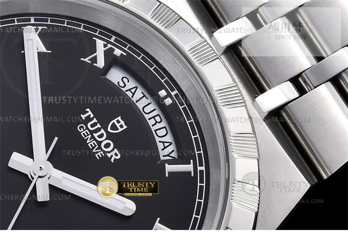 Tudor V7공장 튜더 로얄 28600 스틸 블랙다이얼 로만인덱스 브레이슬릿 Tudor Royal 28600 41mm SS_SS Blk_Rmn V7F A2836 시계 24번 이미지