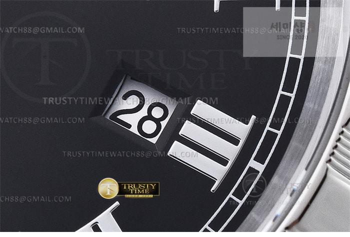 Tudor V7공장 튜더 로얄 28600 스틸 블랙다이얼 로만인덱스 브레이슬릿 Tudor Royal 28600 41mm SS_SS Blk_Rmn V7F A2836 시계 23번 이미지