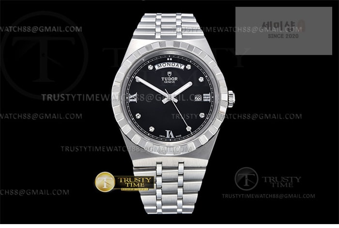 Tudor V7공장 튜더 로얄 28600 스틸 블랙다이얼 8p인덱스 브레이슬릿 Tudor Royal 28600 41mm SS_SS Blk_Dia V7F A2836 시계 22번 이미지