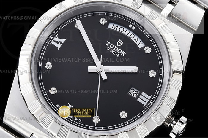 Tudor V7공장 튜더 로얄 28600 스틸 블랙다이얼 8p인덱스 브레이슬릿 Tudor Royal 28600 41mm SS_SS Blk_Dia V7F A2836 시계 23번 이미지
