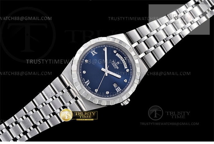 Tudor V7공장 튜더 로얄 28600 스틸 블루다이얼 8p인덱스 브레이슬릿 Tudor Royal 28600 41mm SS_SS Blue_Dia V7F A2836 시계 3번 이미지