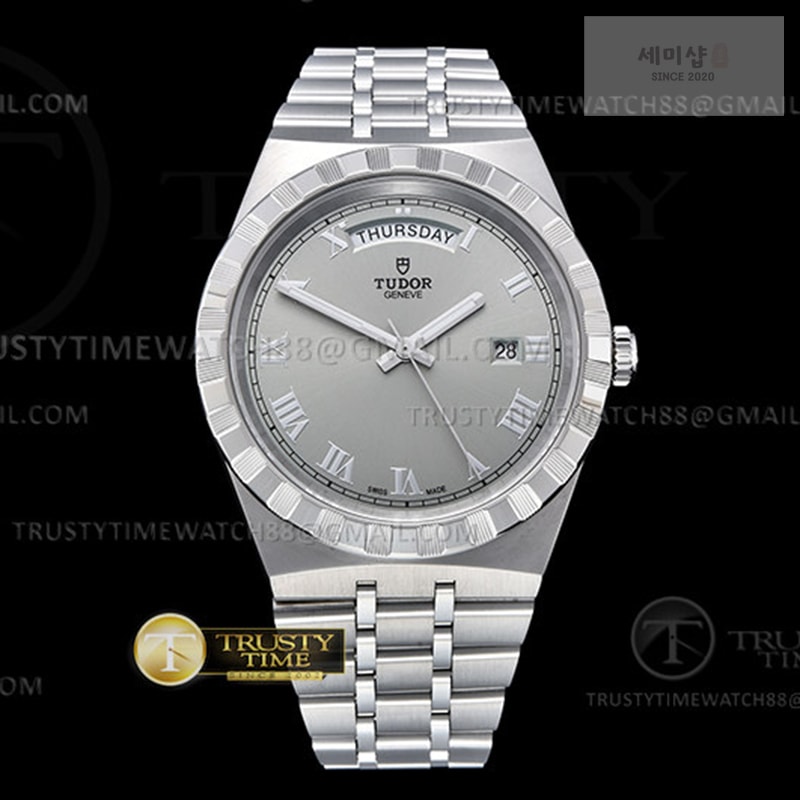 Tudor V7공장 튜더 로얄 28600 스틸 실버다이얼 로만인덱스 브레이슬릿 Tudor Royal 28600 41mm SS_SS Silv_Rmn V7F A2836 시계 21번 이미지