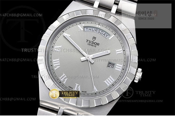 Tudor V7공장 튜더 로얄 28600 스틸 실버다이얼 로만인덱스 브레이슬릿 Tudor Royal 28600 41mm SS_SS Silv_Rmn V7F A2836 시계 1번 이미지