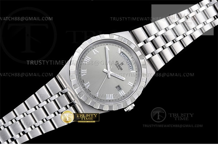 Tudor V7공장 튜더 로얄 28600 스틸 실버다이얼 로만인덱스 브레이슬릿 Tudor Royal 28600 41mm SS_SS Silv_Rmn V7F A2836 시계 3번 이미지