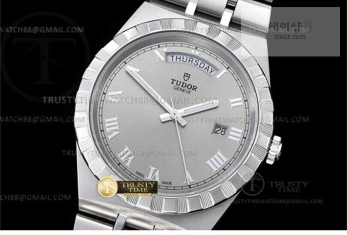 Tudor V7공장 튜더 로얄 28600 스틸 실버다이얼 로만인덱스 브레이슬릿 Tudor Royal 28600 41mm SS_SS Silv_Rmn V7F A2836 시계 20번 이미지