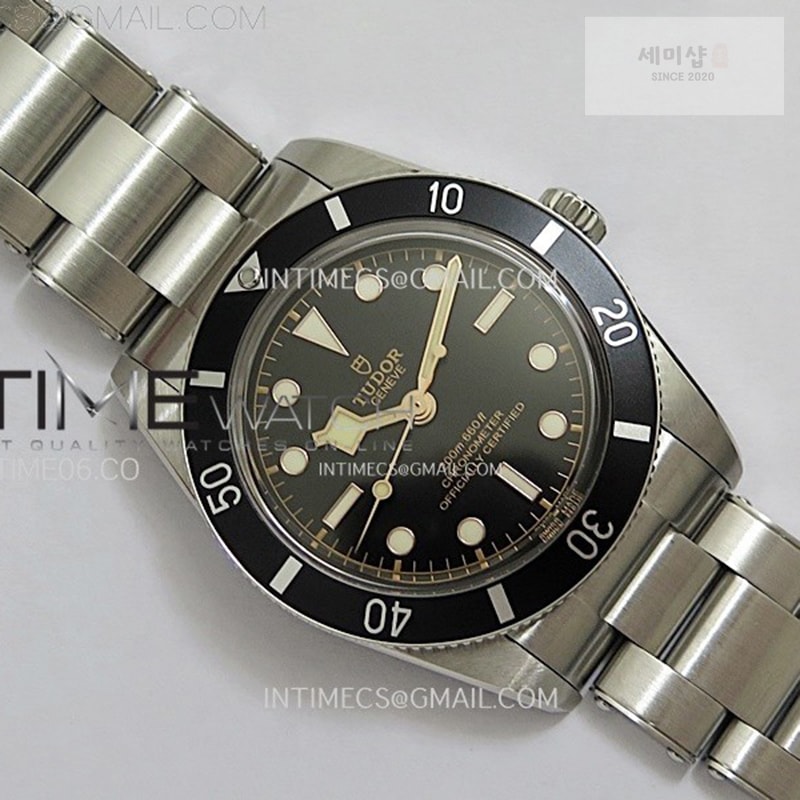 Tudor ZF공장 튜더 블랙베이54 스틸 블랙베젤 블랙다이얼 브레이슬릿 37mm Heritage Black Bay M79000N 37mm SS ZF 1_1 Best Edition Black Dial Black Bezel on SS Bracelet A2824 시계 14번 이미지
