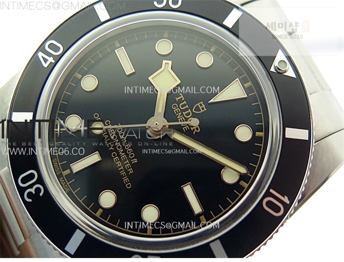 Tudor ZF공장 튜더 블랙베이54 스틸 블랙베젤 블랙다이얼 브레이슬릿 37mm Heritage Black Bay M79000N 37mm SS ZF 1_1 Best Edition Black Dial Black Bezel on SS Bracelet A2824 시계 3번 이미지
