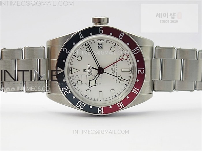 Tudor ZF공장 튜더 블랙베이 41 gmt 바젤월드 펩시 화이트다이얼 브레이슬릿 Black Bay M79830RB-0010 GMT Baselworld Pepsi Bezel ZF 1_1 Best Edition White Dial on SS Bracelet A2836 시계 19번 이미지
