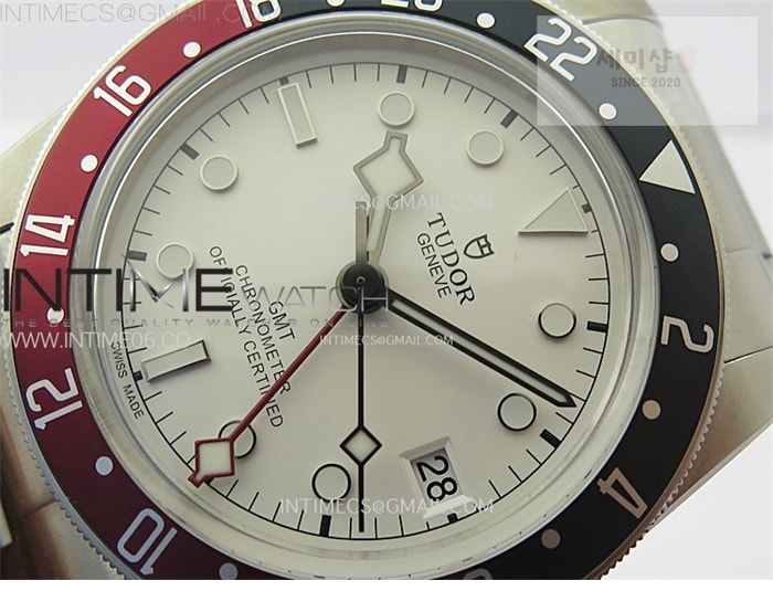 Tudor ZF공장 튜더 블랙베이 41 gmt 바젤월드 펩시 화이트다이얼 브레이슬릿 Black Bay M79830RB-0010 GMT Baselworld Pepsi Bezel ZF 1_1 Best Edition White Dial on SS Bracelet A2836 시계 2번 이미지