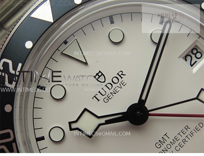 Tudor ZF공장 튜더 블랙베이 41 gmt 바젤월드 펩시 화이트다이얼 브레이슬릿 Black Bay M79830RB-0010 GMT Baselworld Pepsi Bezel ZF 1_1 Best Edition White Dial on SS Bracelet A2836 시계 6번 이미지