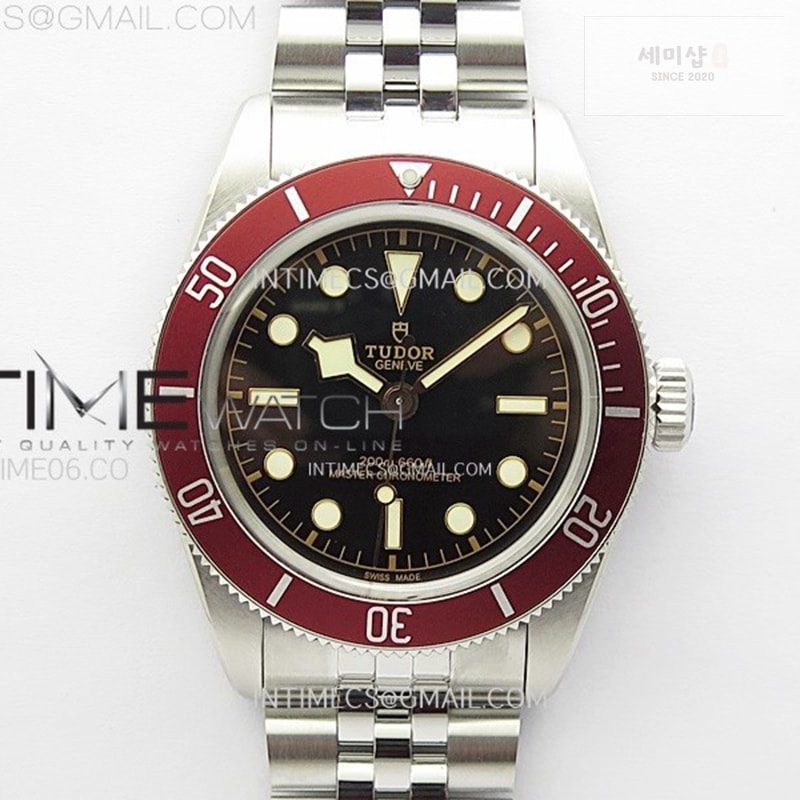 Tudor ZF공장 튜더 헤리티지 블랙베이 41 레드베젤 블랙다이얼 브레이슬릿 Heritage Black Bay M7941A1A0RU-0003 41mm SS ZF 1_1 Best Edition Black Dial Red Bezel on SS Bracelet A2824 시계 19번 이미지