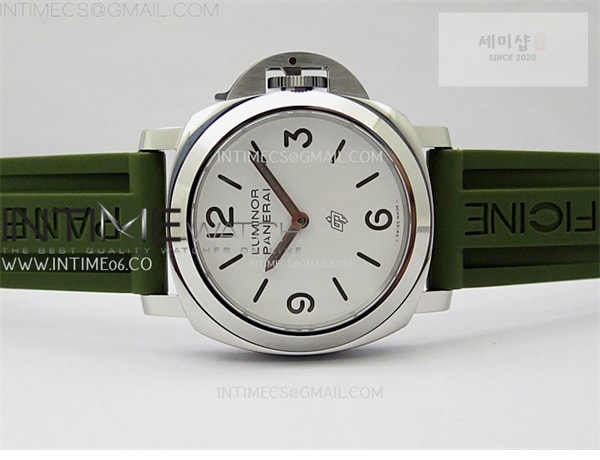 Panerai TT공장 파네라이 PAM1113 화이트다이얼 그린러버스트랩 PAM1113 W TTF 1_1 Best Edition White Dial on Green Rubber Strap A6497 시계 3번 이미지