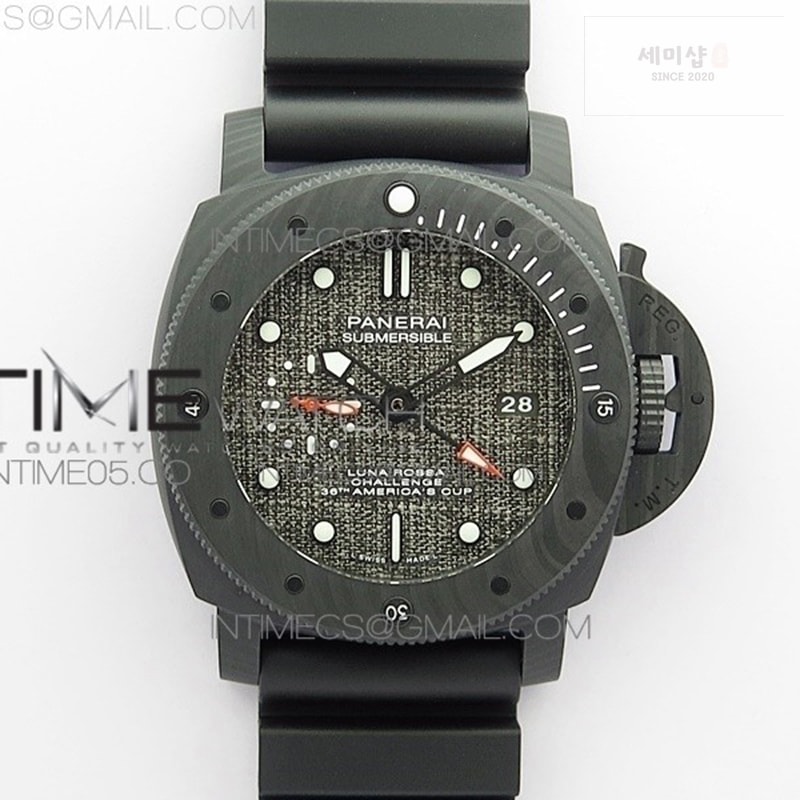 Panerai VS공장 파네라이 PAM1039 섭머저블 카보테크 그레이다이얼 러버스트랩 PAM1039 Carbotech VSF Best Edition Dark Grey Sail Dial on Rubber Strap P.9010 Clone 시계 1번 이미지