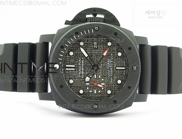 Panerai VS공장 파네라이 PAM1039 섭머저블 카보테크 그레이다이얼 러버스트랩 PAM1039 Carbotech VSF Best Edition Dark Grey Sail Dial on Rubber Strap P.9010 Clone 시계 3번 이미지