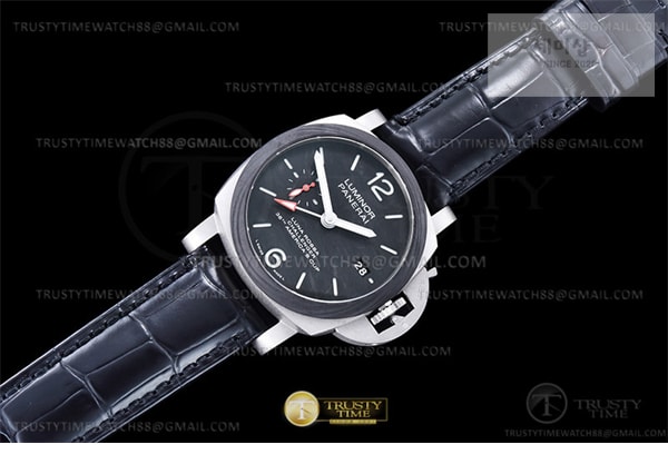 Panerai VS공장 파네라이 PAM1096 루나로사 GMT 가죽스트랩 Lum. Luna Rossa GMT TI_LE Blk VSF P9010 시계 3번 이미지