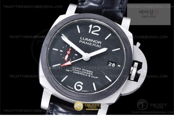 Panerai VS공장 파네라이 PAM1096 루나로사 GMT 가죽스트랩 Lum. Luna Rossa GMT TI_LE Blk VSF P9010 시계 26번 이미지