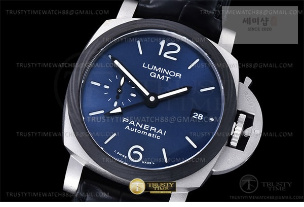 Panerai VS공장 파네라이 PAM1279 루미노르 Gmt 블루다이얼 가죽스트랩 PAM1279 Lum. GMT TI_LE Blue VSF P9010 시계 2번 이미지